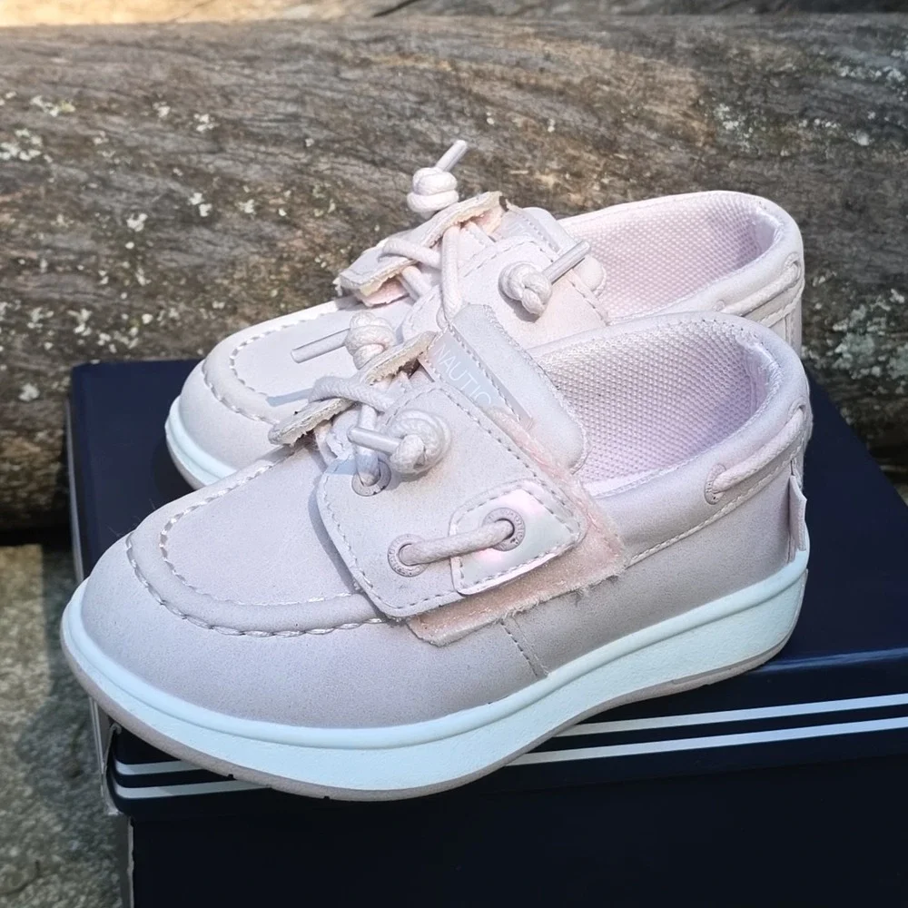 Nautica Toddler Girl Blush Pearl Oxfords US‎ Size 6 Boat Shoes